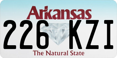 AR license plate 226KZI