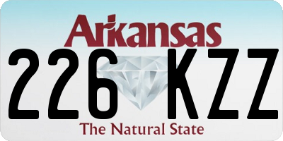 AR license plate 226KZZ