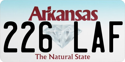 AR license plate 226LAF