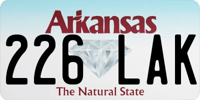 AR license plate 226LAK