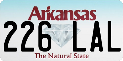 AR license plate 226LAL