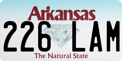 AR license plate 226LAM