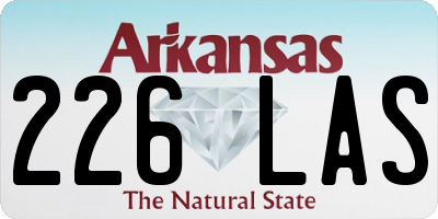 AR license plate 226LAS