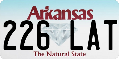 AR license plate 226LAT