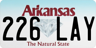 AR license plate 226LAY