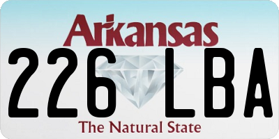 AR license plate 226LBA