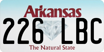 AR license plate 226LBC