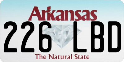 AR license plate 226LBD