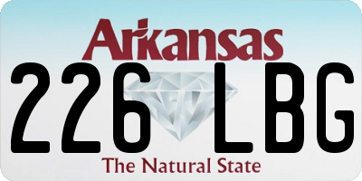 AR license plate 226LBG