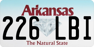 AR license plate 226LBI