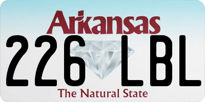 AR license plate 226LBL
