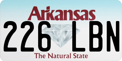 AR license plate 226LBN