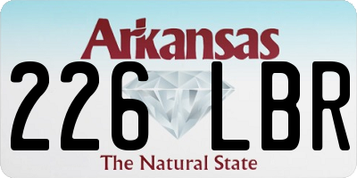 AR license plate 226LBR