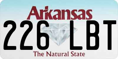 AR license plate 226LBT