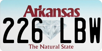 AR license plate 226LBW