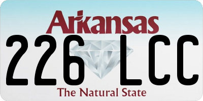 AR license plate 226LCC