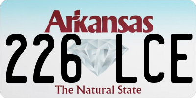 AR license plate 226LCE