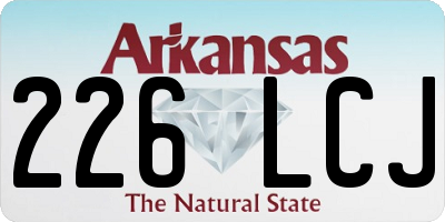 AR license plate 226LCJ