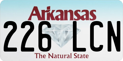 AR license plate 226LCN