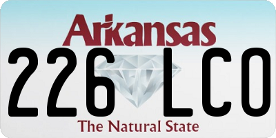AR license plate 226LCO