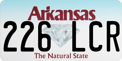 AR license plate 226LCR
