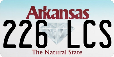 AR license plate 226LCS
