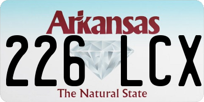 AR license plate 226LCX