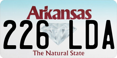 AR license plate 226LDA