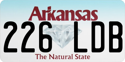 AR license plate 226LDB