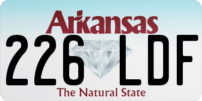 AR license plate 226LDF