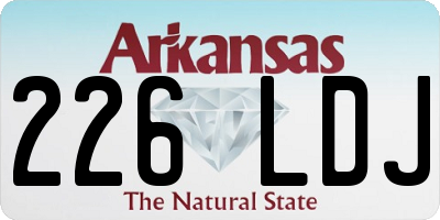AR license plate 226LDJ