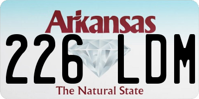 AR license plate 226LDM