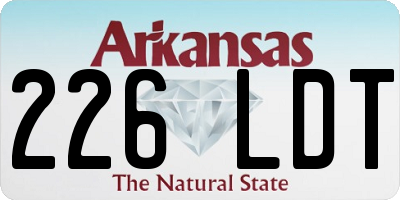 AR license plate 226LDT