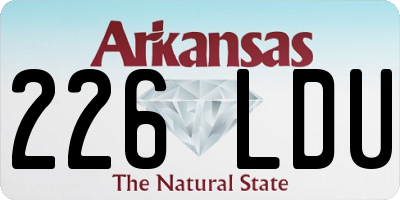 AR license plate 226LDU