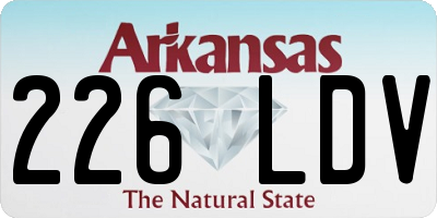 AR license plate 226LDV