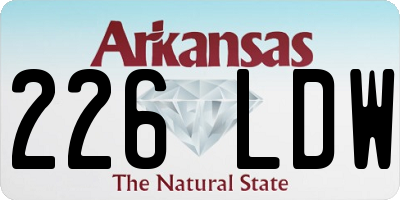 AR license plate 226LDW