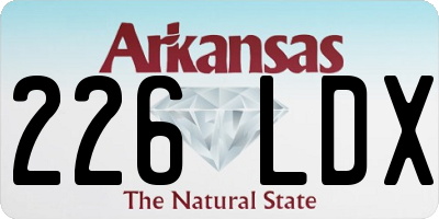 AR license plate 226LDX
