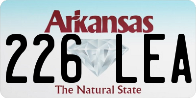 AR license plate 226LEA