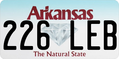 AR license plate 226LEB
