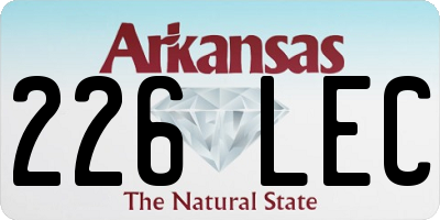 AR license plate 226LEC