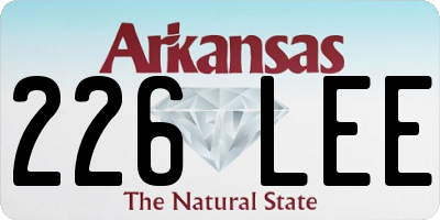AR license plate 226LEE
