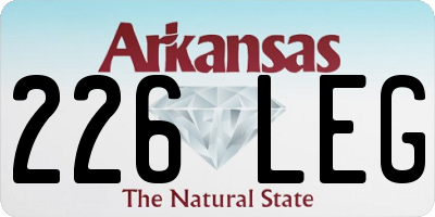 AR license plate 226LEG