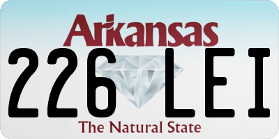 AR license plate 226LEI