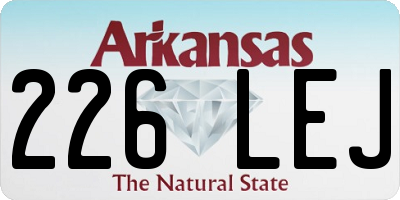 AR license plate 226LEJ