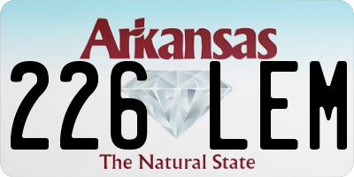 AR license plate 226LEM