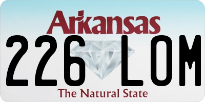 AR license plate 226LOM