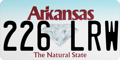 AR license plate 226LRW