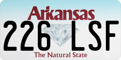 AR license plate 226LSF