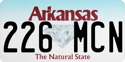 AR license plate 226MCN