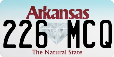 AR license plate 226MCQ